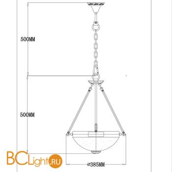 Подвесной светильник Freya Herbert FR2012-PL-03-BZ - Схема
