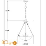Подвесной светильник Freya Herbert FR2012-PL-03-BZ - Схема
