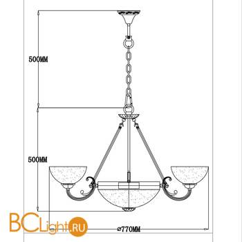Люстра Freya Herbert FR2012-PL-06-BZ - Схема