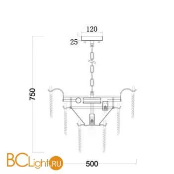 Подвесной светильник Freya Hloya FR5143PL-07G - Фото 1