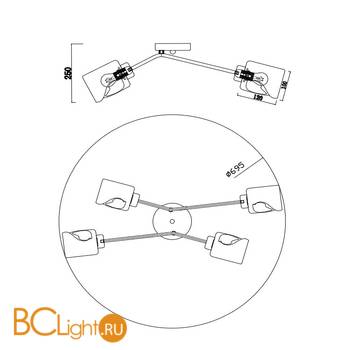 Люстра Freya Isabella FR5095CL-04G - Схема
