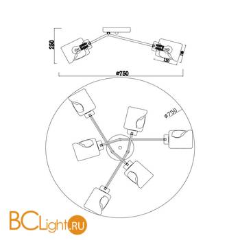 Люстра Freya Isabella FR5095CL-06G - Схема