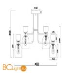 Люстра Freya Isla FR5094PL-08G - Схема