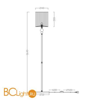 Торшер Freya Lauren FR5093FL-01CH - Схема