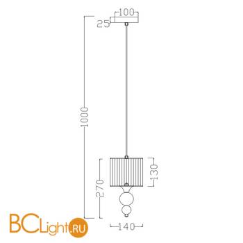 Подвесной светильник Freya Lauren FR5093PL-01CH - Схема