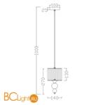 Подвесной светильник Freya Lauren FR5093PL-01CH - Схема