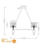 Люстра Freya Lauren FR5093PL-05CH - Схема