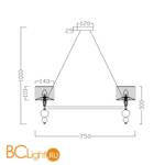 Люстра Freya Lauren FR5093PL-08CH - Схема