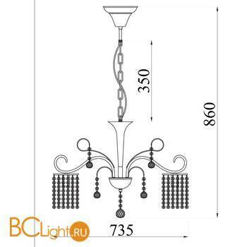 Люстра Freya Leona FR1127-PL-08-G - Схема