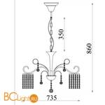 Люстра Freya Leona FR1127-PL-08-G - Схема