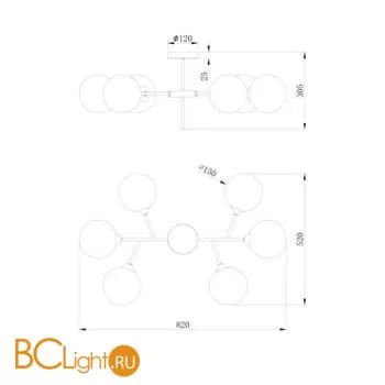 Люстра Freya Maddison FR5115PL-06BZ1 - Фото 0