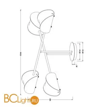 Подвесной светильник Freya Mallow FR5228PL-04B - Фото 0