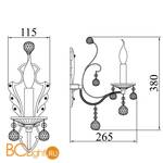Бра Freya Marlin FR1130-WL-01-G - Схема