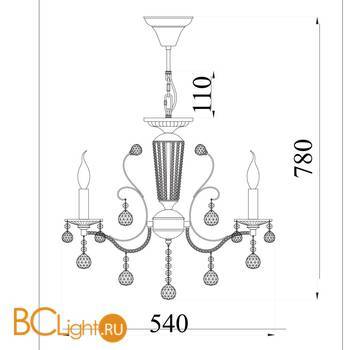 Люстра Freya Marlin FR1130-PL-05-G - Схема