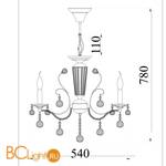 Люстра Freya Marlin FR1130-PL-05-G - Схема