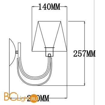 Бра Freya Marquis FR2327-WL-01-BG - Схема