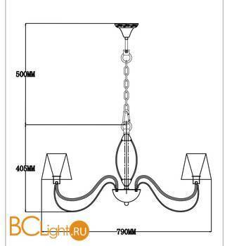 Люстра Freya Marquis FR2327-PL-08-BG - Схема