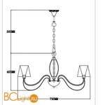 Люстра Freya Marquis FR2327-PL-08-BG - Схема