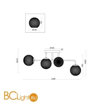 Люстра Freya Navel FR8016PL-06BBS - Фото 0