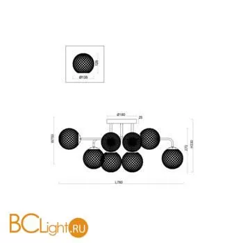 Люстра Freya Navel FR8016PL-08BBS - Фото 1