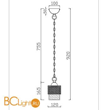 Подвесной светильник Freya Ornella FR2201-PL-01-G - Схема