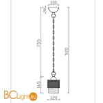 Подвесной светильник Freya Ornella FR2201-PL-01-WG - Схема