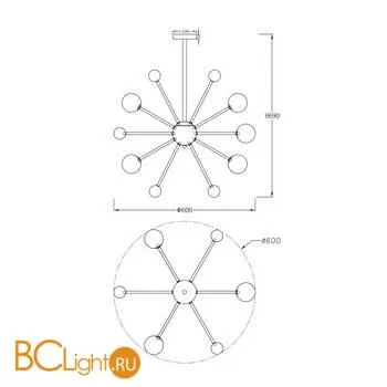 Люстра Freya Planets FR5200PL-09FG - Фото 0