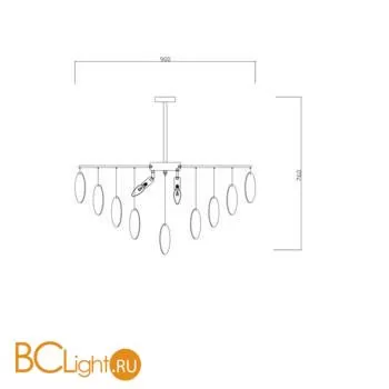 Люстра Freya Porto FR5104PL-08BS2 - Фото 0