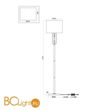 Торшер Freya Riverside FR1007FL-01N - Фото 0