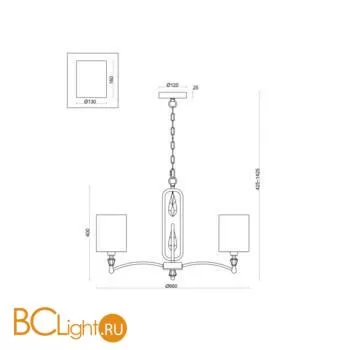 Люстра Freya Riverside FR1007PL-05BS - Фото 0
