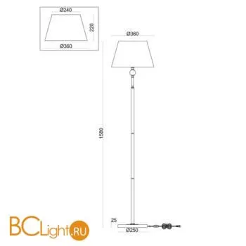 Торшер Freya Rosemary FR5190FL-01BS - Фото 0