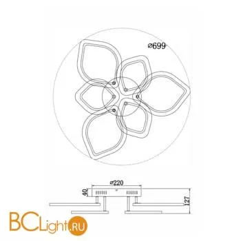 Потолочный светильник Freya Saida FR10016CL-L72W - Фото 1