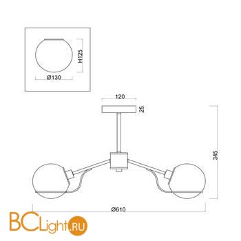 Подвесная люстра на штанге Freya Sally FR5014PL-05CH - Схема