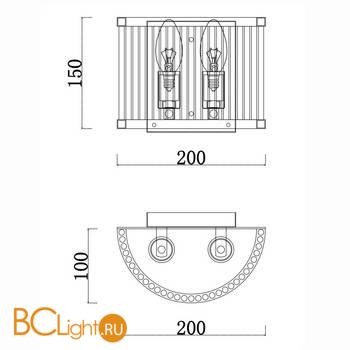 Настенный светильник Freya Savoy FR5053WL-02N - Схема