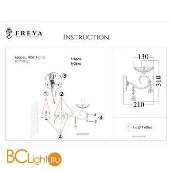Бра Freya Shell FR2014-WL-01-BZ - Фото 1