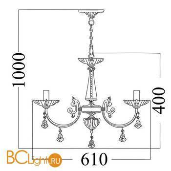 Люстра Freya Shell FR2014-PL-05-BZ - Схема