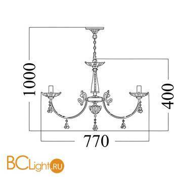 Люстра Freya Shell FR2014-PL-08-BZ - Схема