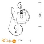 Бра Freya Simone FR2020-WL-01-BZ - Схема