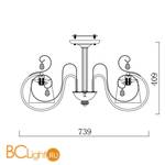 Потолочная люстра Freya Simone FR2020-CL-05-CH - Схема