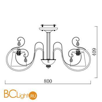 Потолочная люстра Freya Simone FR2020-CL-06-BG - Схема