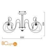 Потолочная люстра Freya Simone FR2020-CL-06-BG - Схема