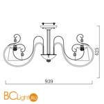 Потолочная люстра Freya Simone FR2020-CL-07-CH - Схема