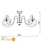 Потолочная люстра Freya Simone FR2020-CL-08-BG - Схема