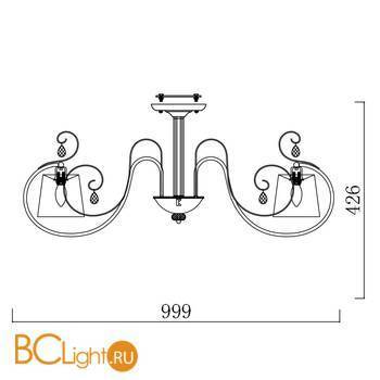 Потолочная люстра Freya Simone FR2020-CL-08-BZ - Схема