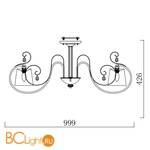 Потолочная люстра Freya Simone FR2020-CL-08-BZ - Схема