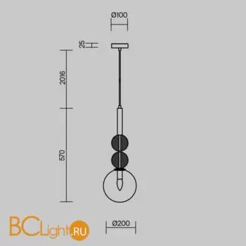 Подвесной светильник Freya Sunspot FR5482PL-01BS2 - Фото 1