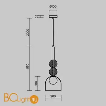 Подвесной светильник Freya Sunspot FR5482PL-01BS - Фото 1