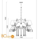 Люстра Freya Susie FR3403-PL-08-WG - Схема