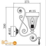 Бра Freya Symphony FR2333-WL-01-BG - Схема