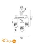 Люстра Freya Tasmania FR5475CL-03CH - Схема
